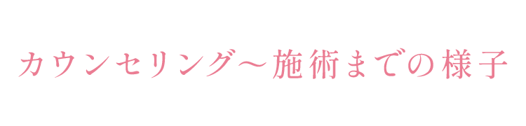 カウンセリング～施術までの様子